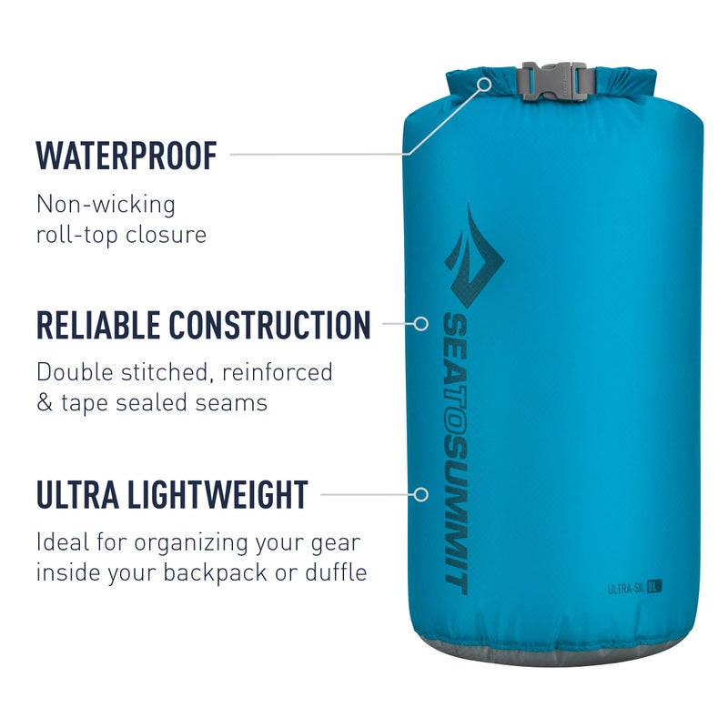 Sea to Summit Ultra-Sil Dry Sack, Ultralight Dry Bag, 20 Liter, Kiwi Green - Image 3